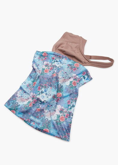 Plus Size Floral Tile Laundry Bag
