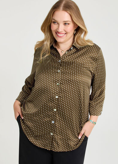 Plus Size Cassandra Print Shirt