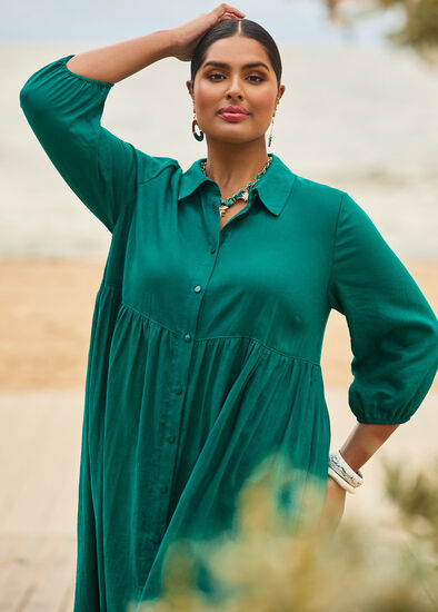 Plus Size Linen Blend Isla Shirt