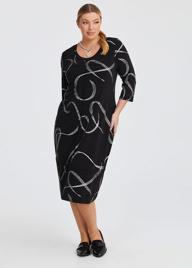 Plus Size Foil Atlas Dress