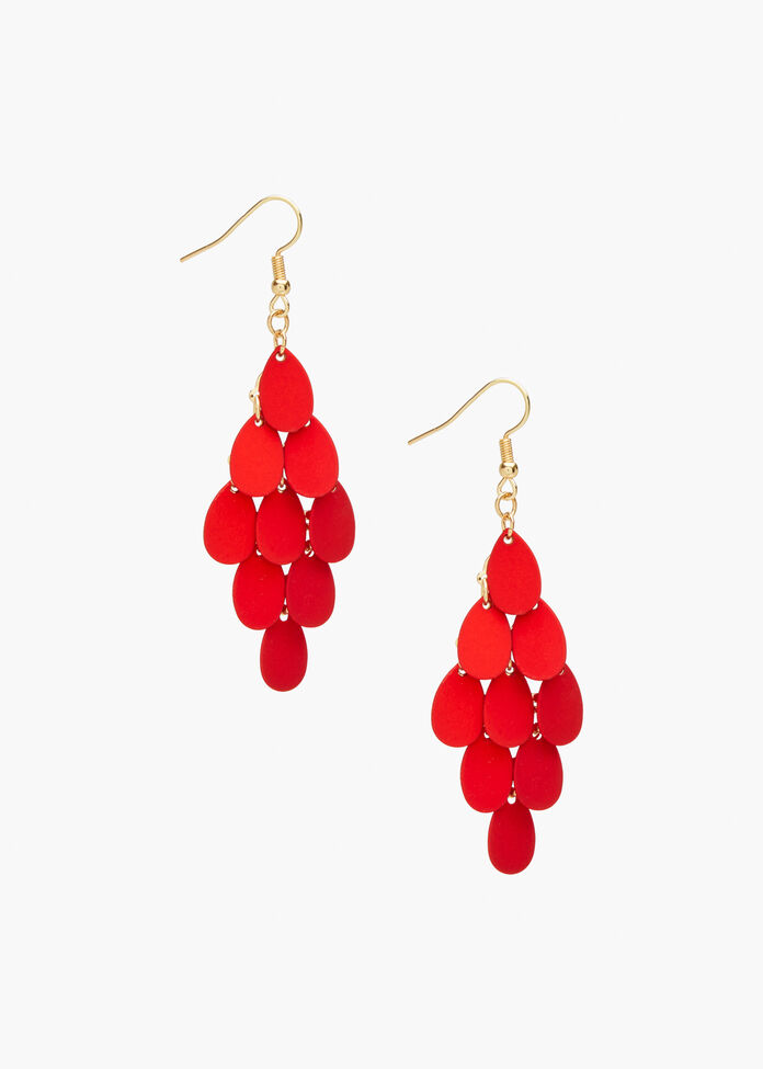 Metallic Chandelier Earrings, , hi-res