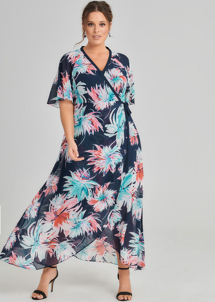 Adriana Maxi Wrap Dress, , hi-res