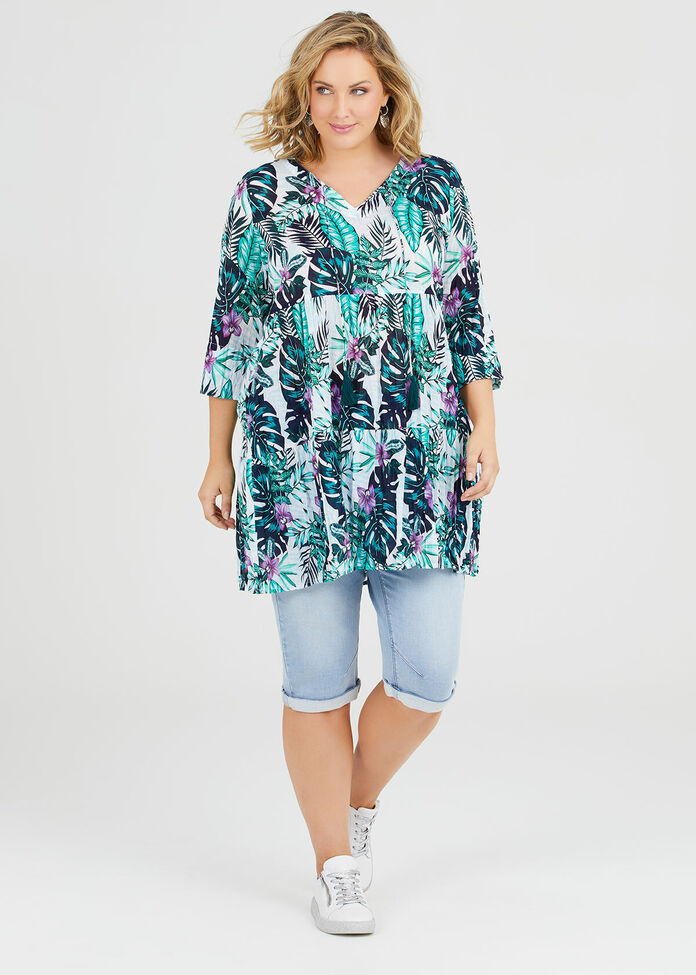 Cotton Palms Tunic in Print in sizes 12 to 30 | Taking Shape UK