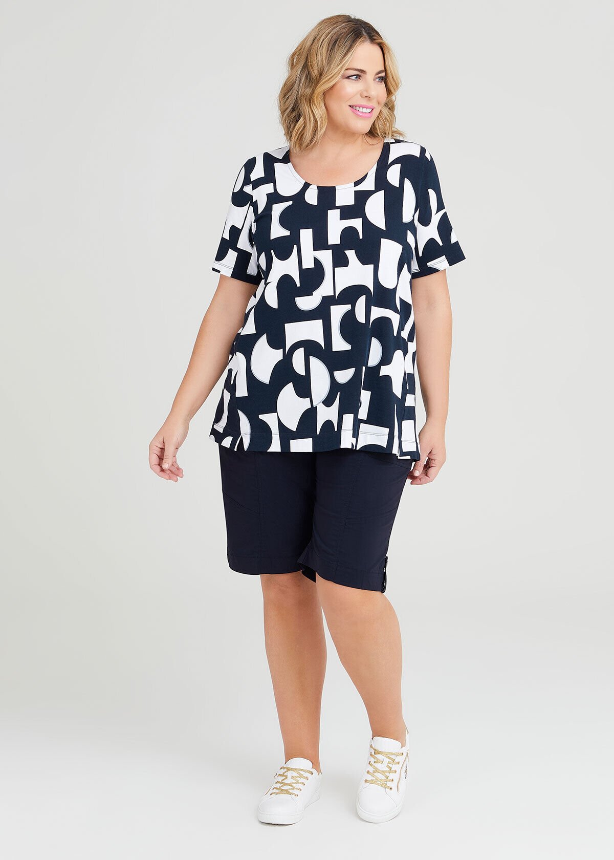 Shop Plus Size Zip Pocket Cargo Short in Blue Taking Shape AU