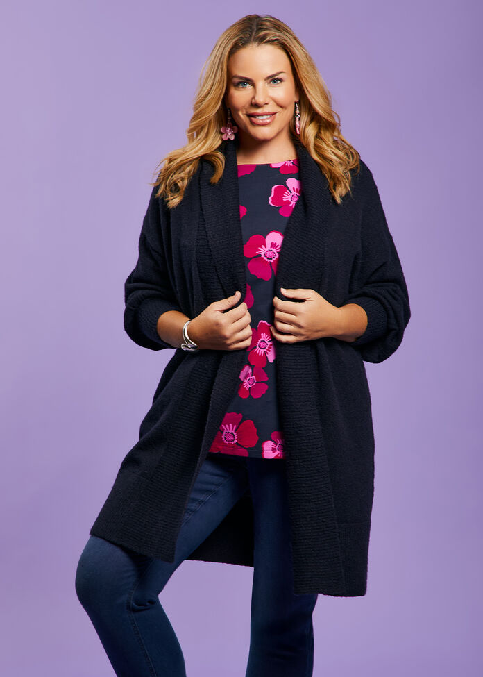 Lofty Balloon Sleeve Cardigan, , hi-res