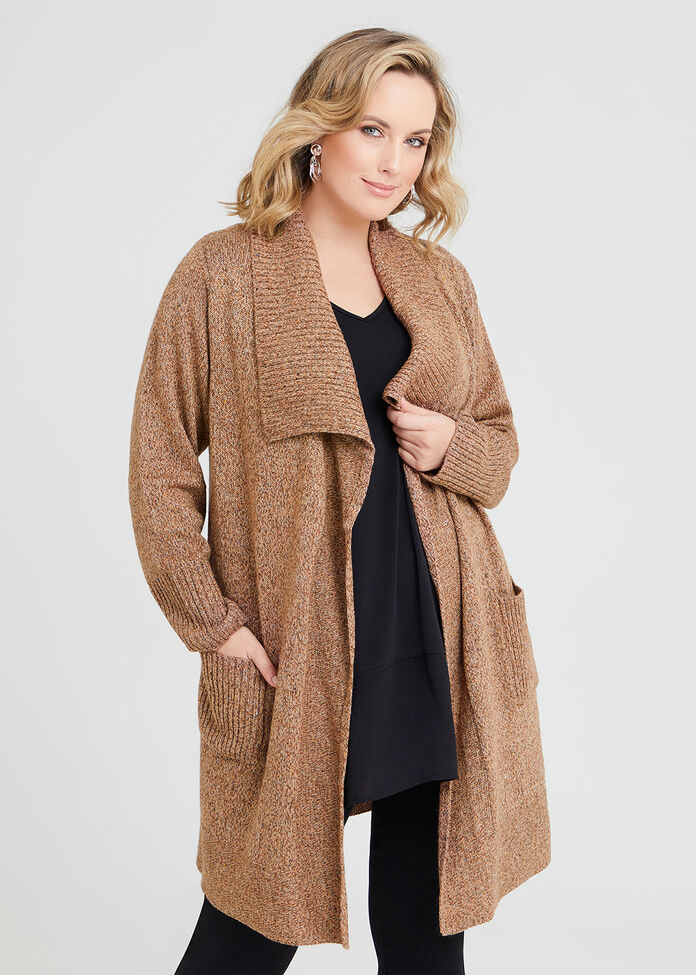 Long Lurex Mix Cardigan, , hi-res