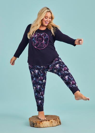 Plus Size Winnie the Pooh Floral Pyjama Pant