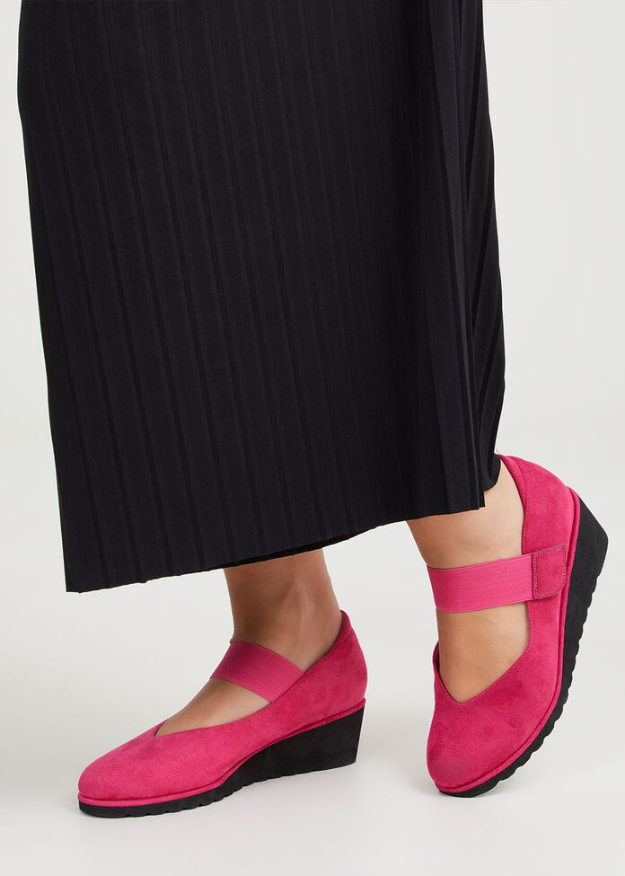 Elastic Mary Jane Wedge, , hi-res