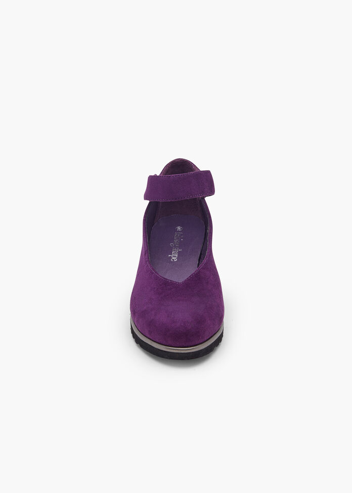 Shop Black Wedge Ankle Strap Court | Comfortable Shoes | Taking Shape AU