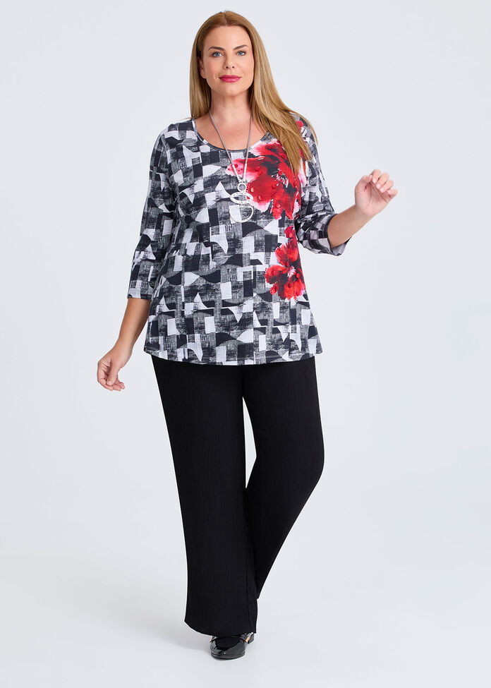 Hibiscus Cotton Slub Top, , hi-res