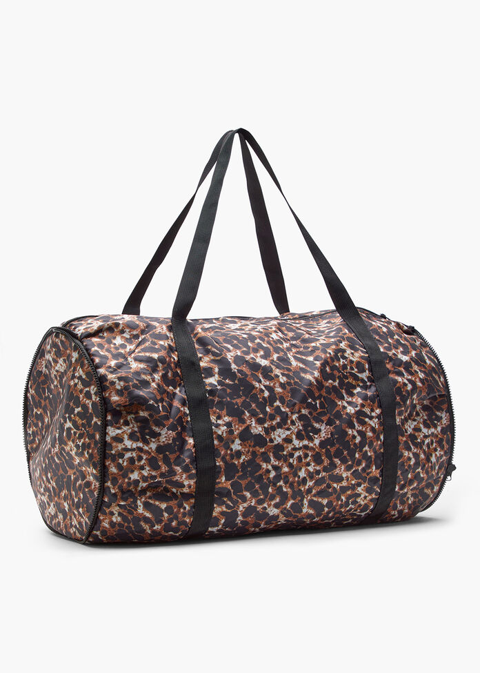 Leopard Packable Duffle Bag, , hi-res