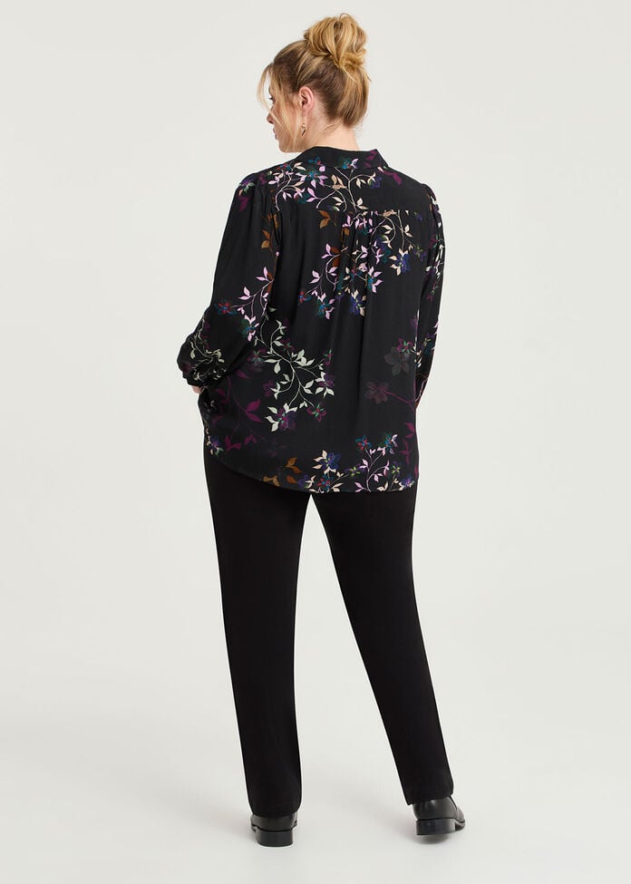 Shop Plus Size Collared Pintuck Floral Top, Multi | Taking Shape NZ