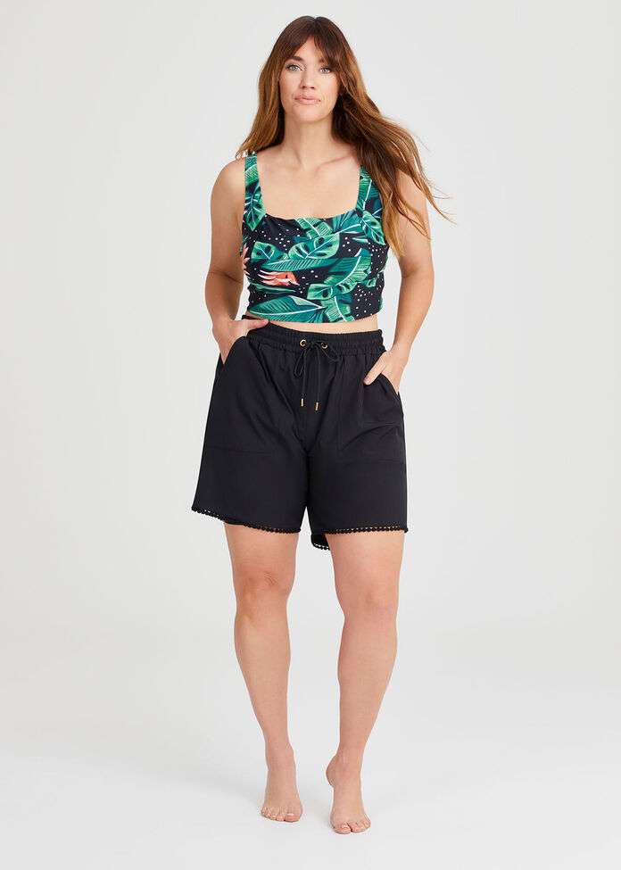 Plus Size Women's Black Stretch Boardshorts Taking Shape AU