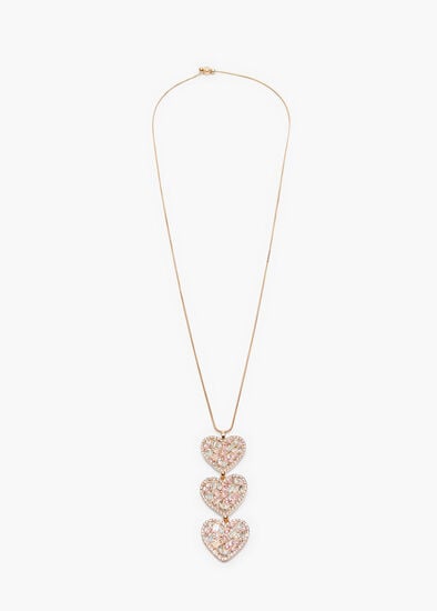 Pastel Heart 3 Drop Necklace