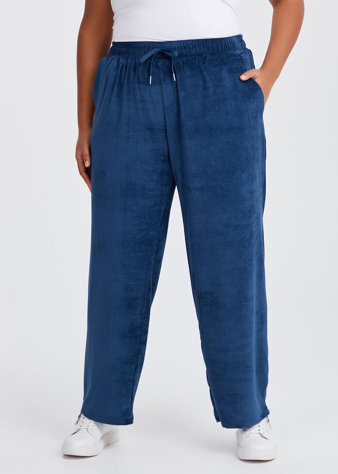 Velour Straight Leg Pant, , hi-res