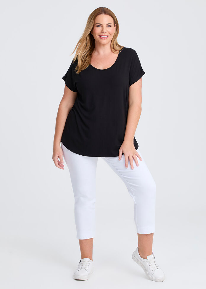 Natural Round Neck Everyday T-shirt, , hi-res