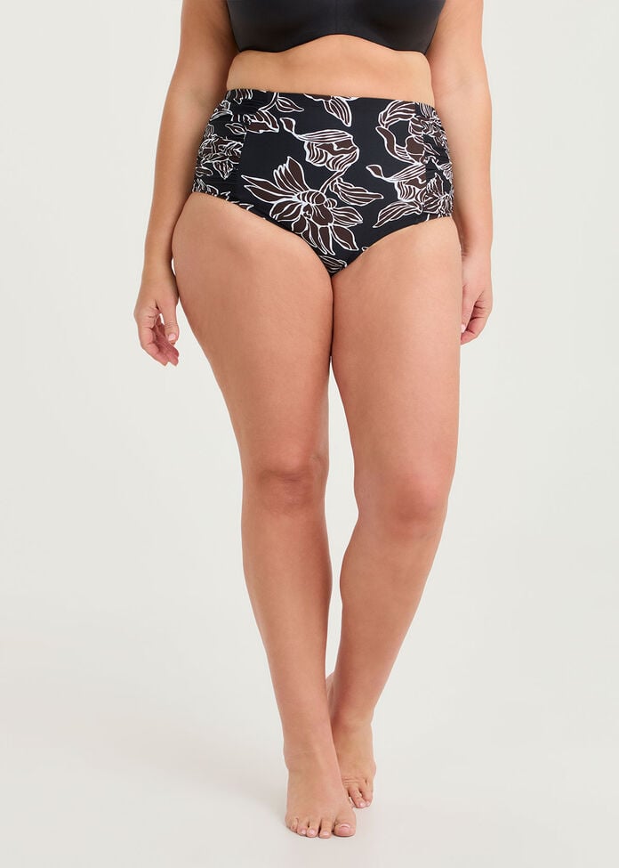 Tropic Noir Ruched Side Swim Brief, , hi-res