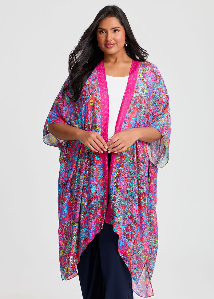 Mosaic Print Cape, , hi-res