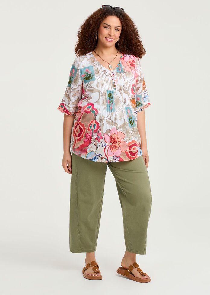 Barrel Leg Seam Front Jean, , hi-res