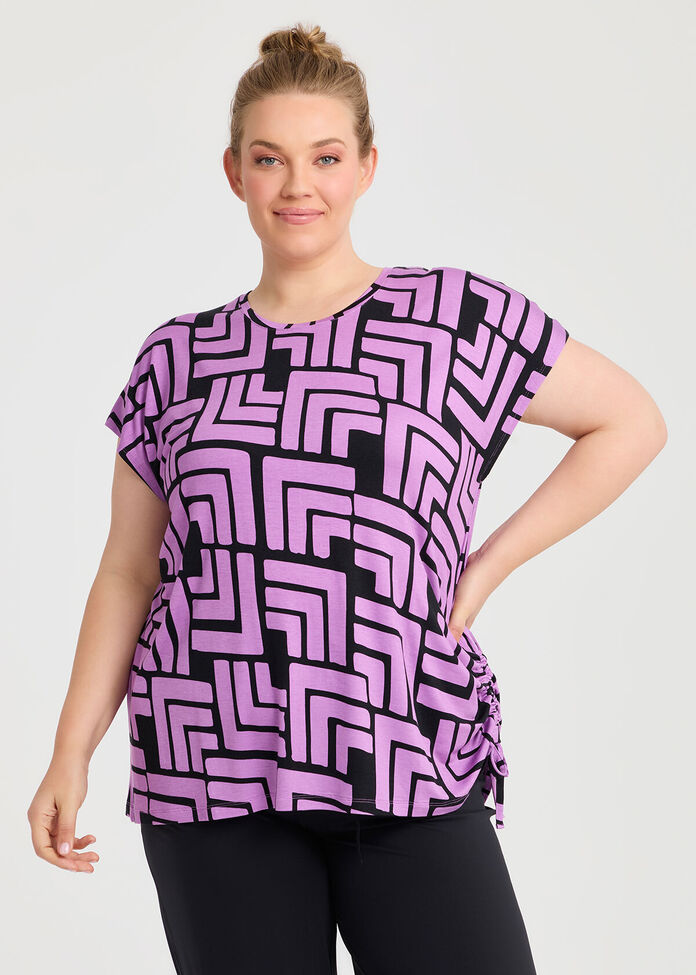 Bamboo Ruched Active T-shirt, , hi-res
