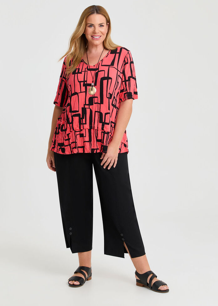 Crushed Print Top, , hi-res