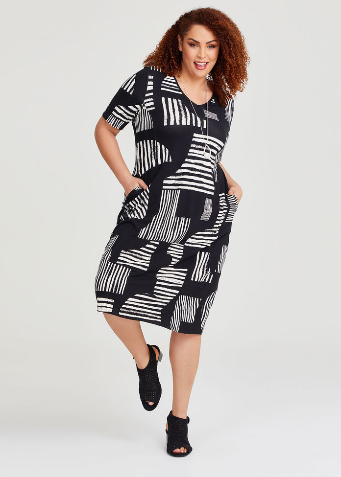 Natural Evie Short Sleeve Dress, , hi-res