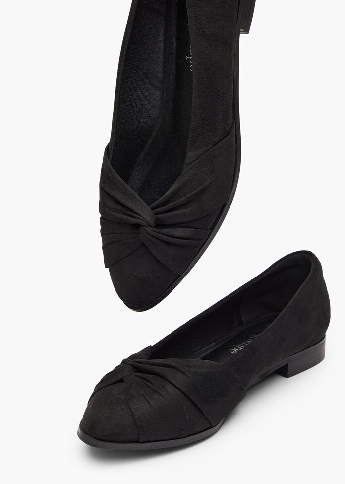 Ruched Flat Shoe, , hi-res