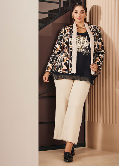 Plus Size Soft Cosy Knit Wide Leg Pant