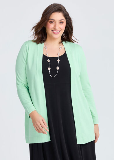 Plus Size Lightweight Natural Cardigan