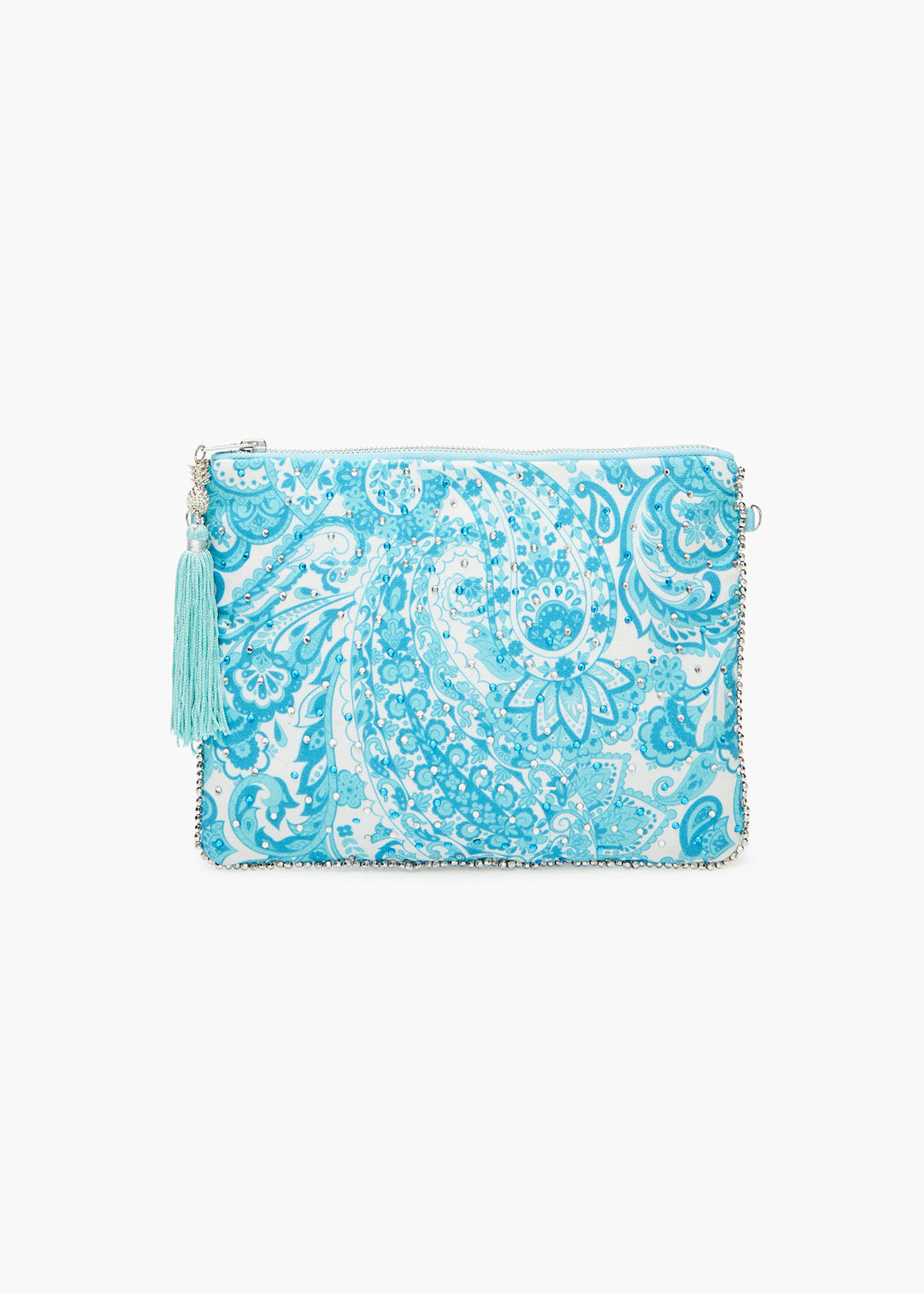 Aqua clutch bag sale