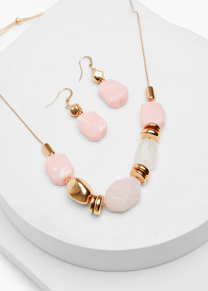 Adjustable Resin Bead Necklace, , hi-res
