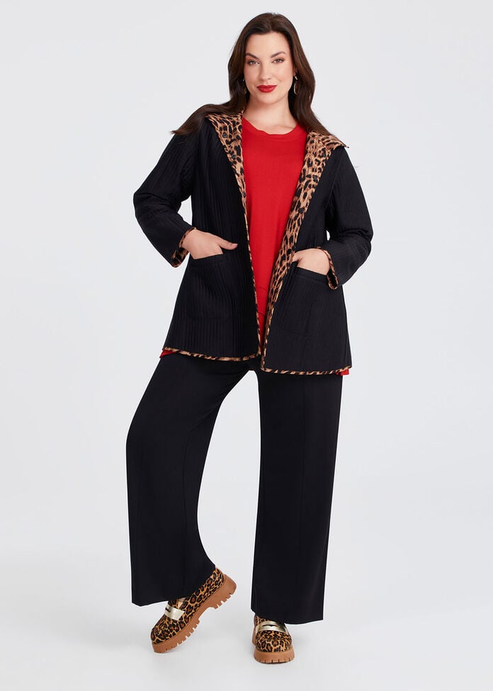 Reversible Quilt Leopard Jacket, , hi-res