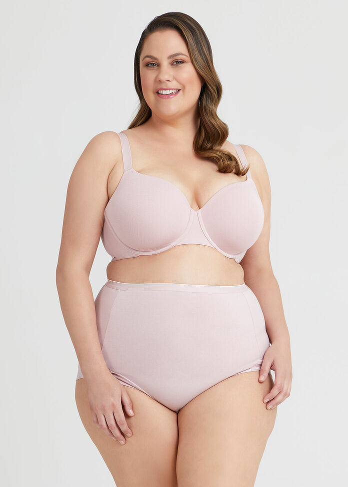 Shop Plus Size Bamboo Underwire Bra in Pink, Sizes 12-30