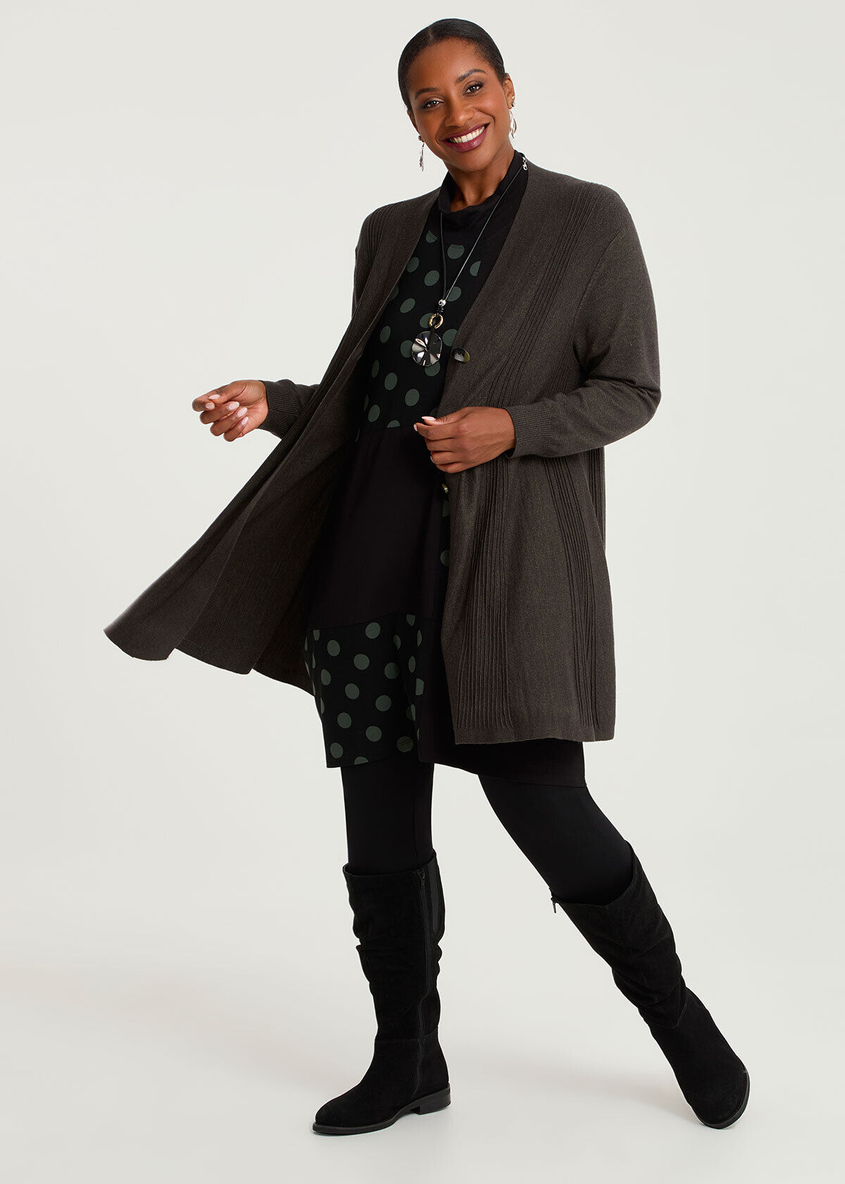 Shop Plus Size Natural Spot Spliced Tunic, Multi | Taking Shape AU