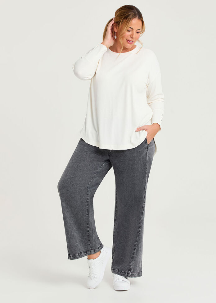 Rib Hi-lo Top, , hi-res