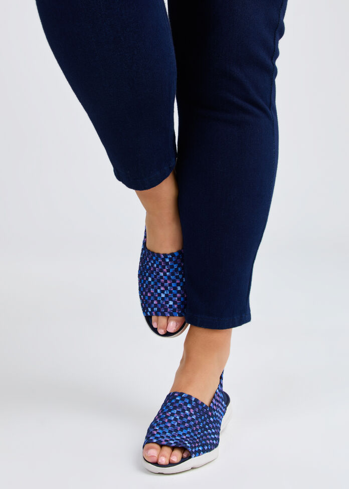 Woven Stretch Slingback, , hi-res