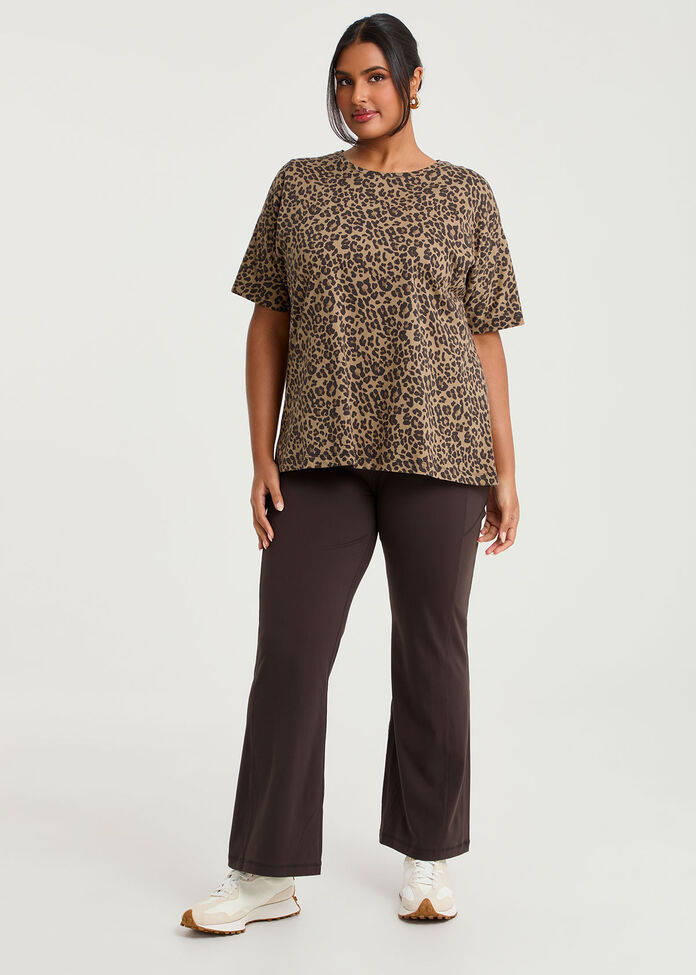 Cotton Slouchy Animal Print T-shirt, , hi-res