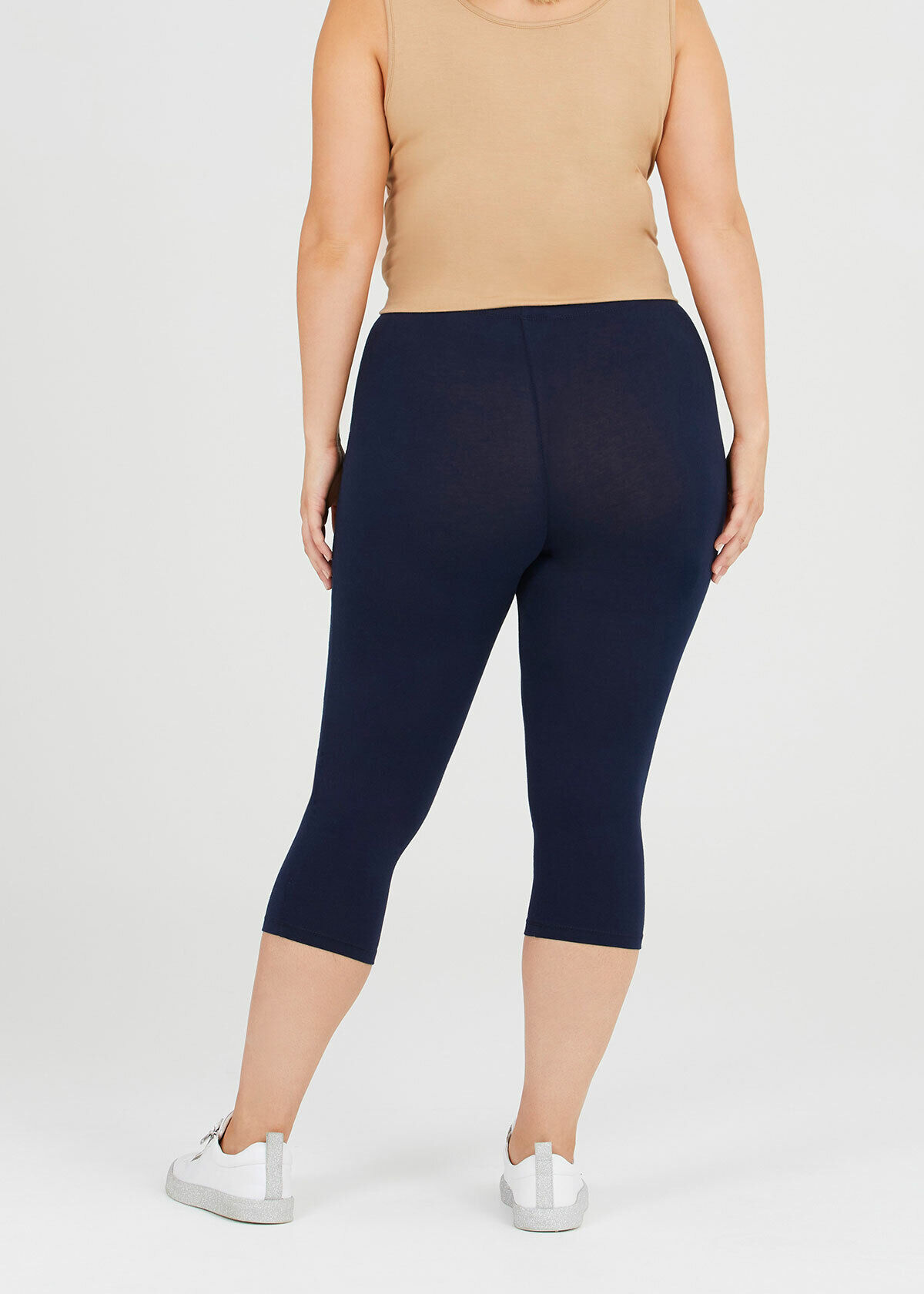 Plus size cotton capri leggings shop