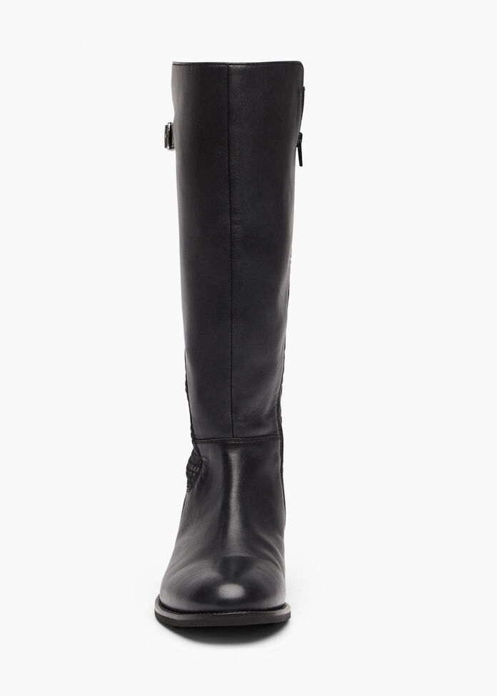 Leather Stretch Knee Boot, , hi-res