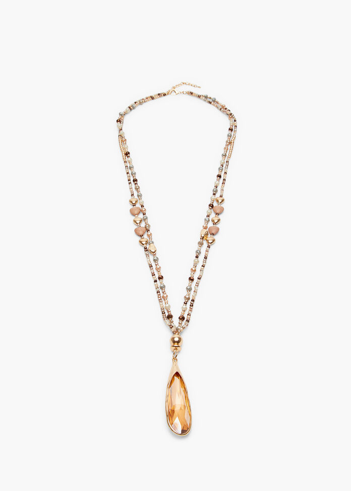 Crystal Drop Necklace, , hi-res