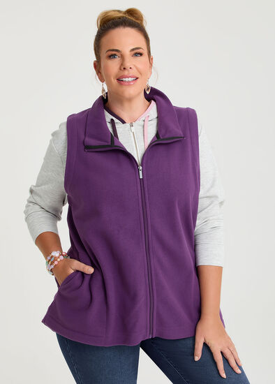 Plus Size Polar Fleece Vest