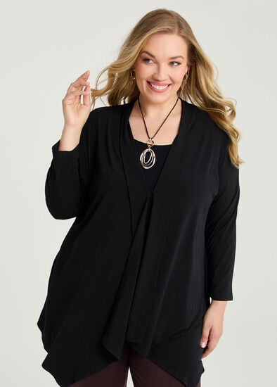 Plus Size Luna Drape Cardigan
