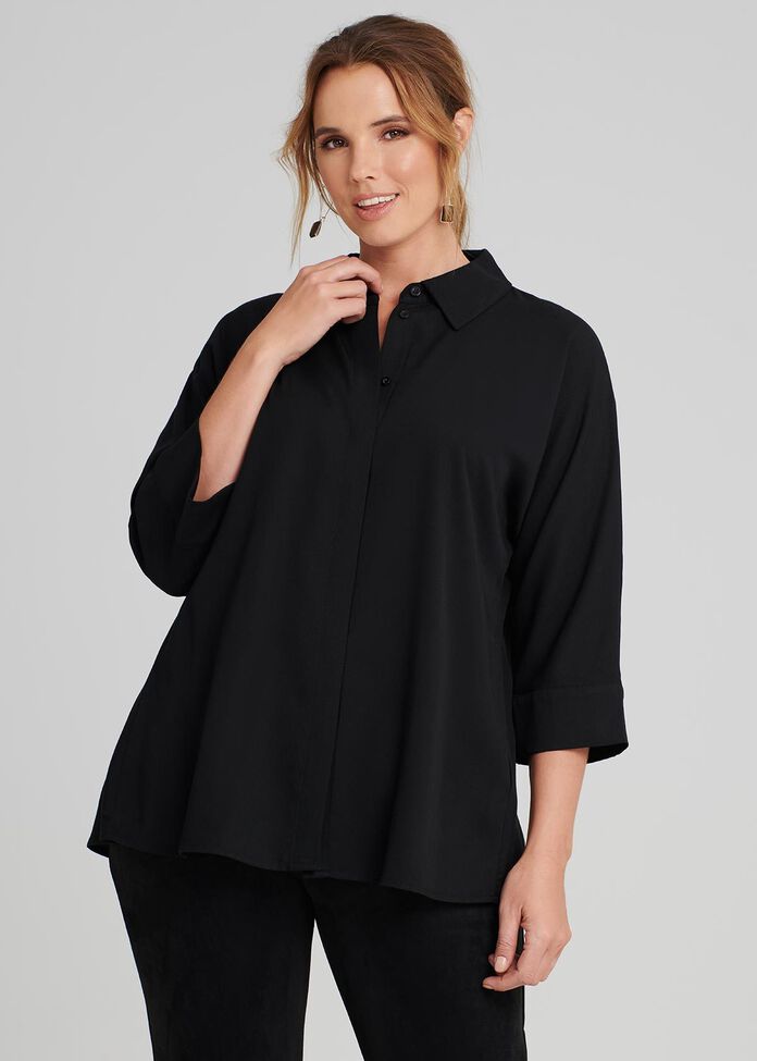 Dolman Lyocell Shirt, , hi-res