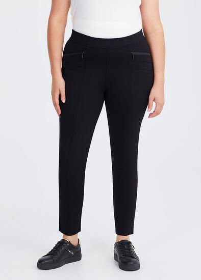 Plus Size Ponte Zip Pocket Legging