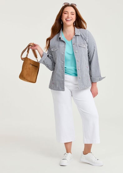 Plus Size The Travel Wide Leg Crop Jean