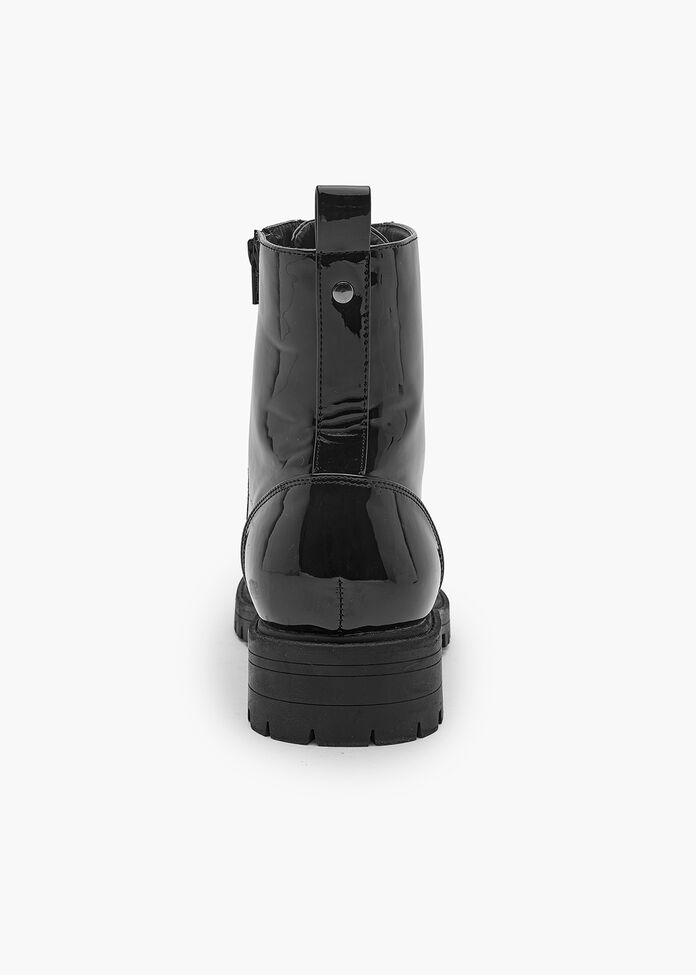 Patent Lace Up Boot, , hi-res