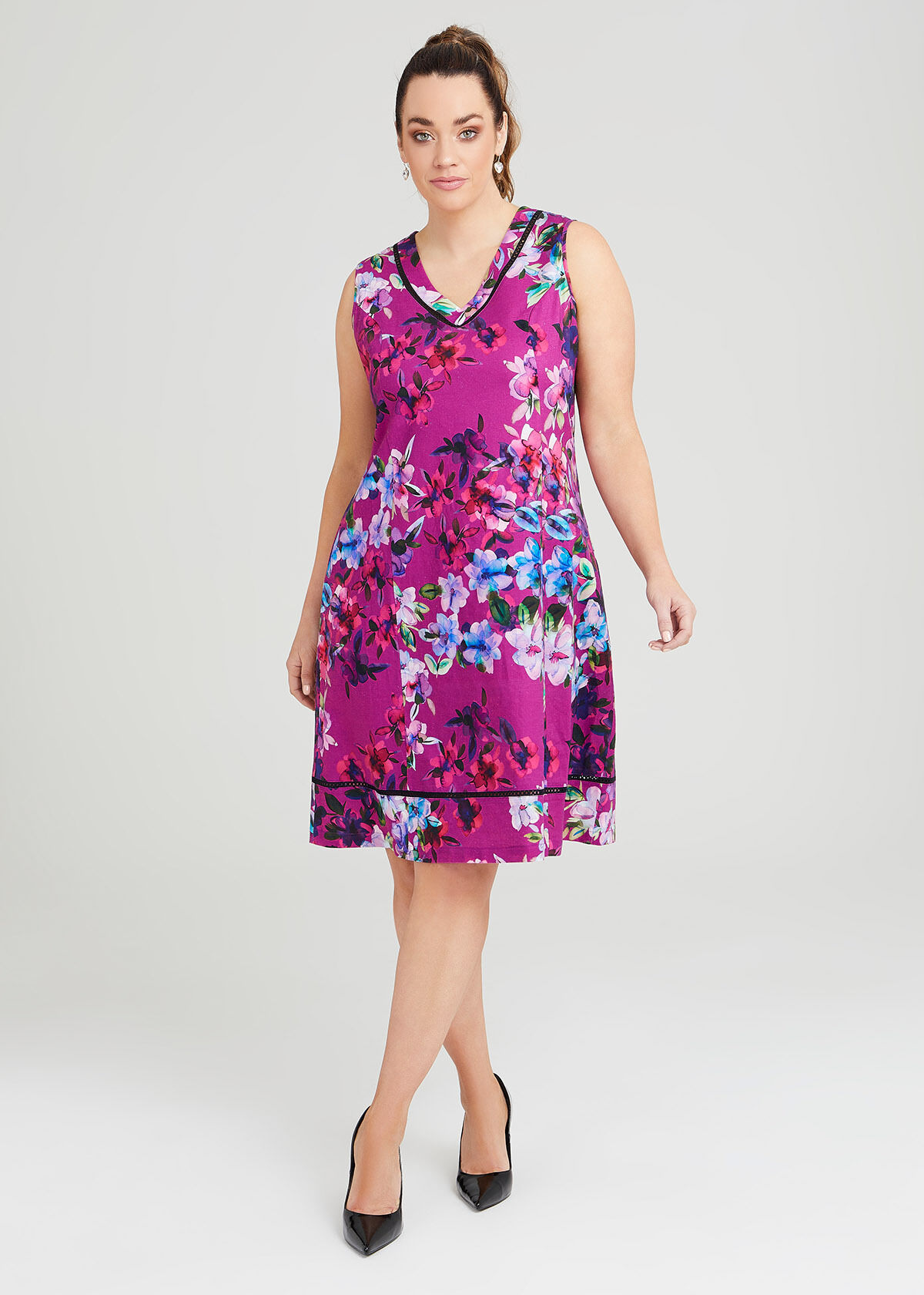 Linen shift dress deals plus size