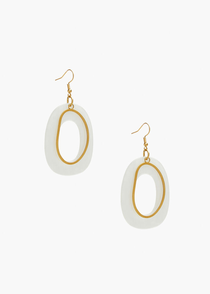 Large Acrylic Hoop Earrings, , hi-res
