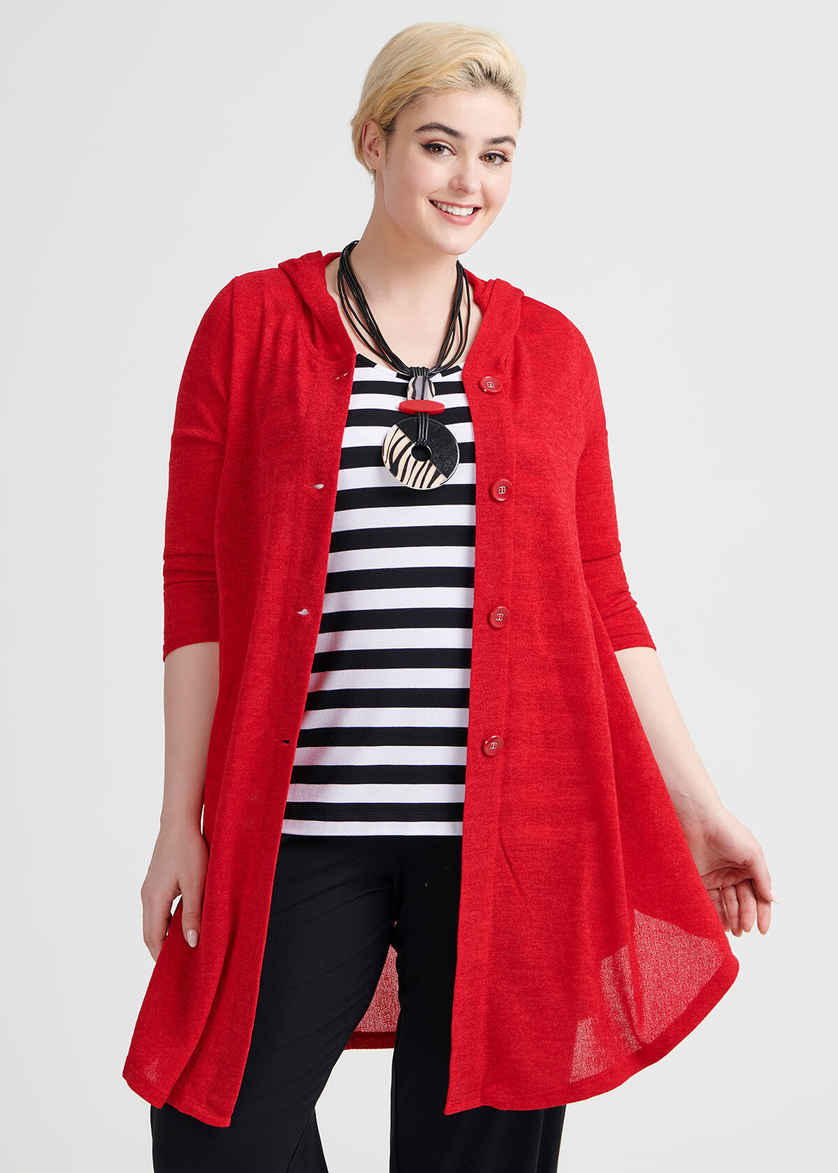 Shop Plus Size Lara Cardi in Red Taking Shape AU