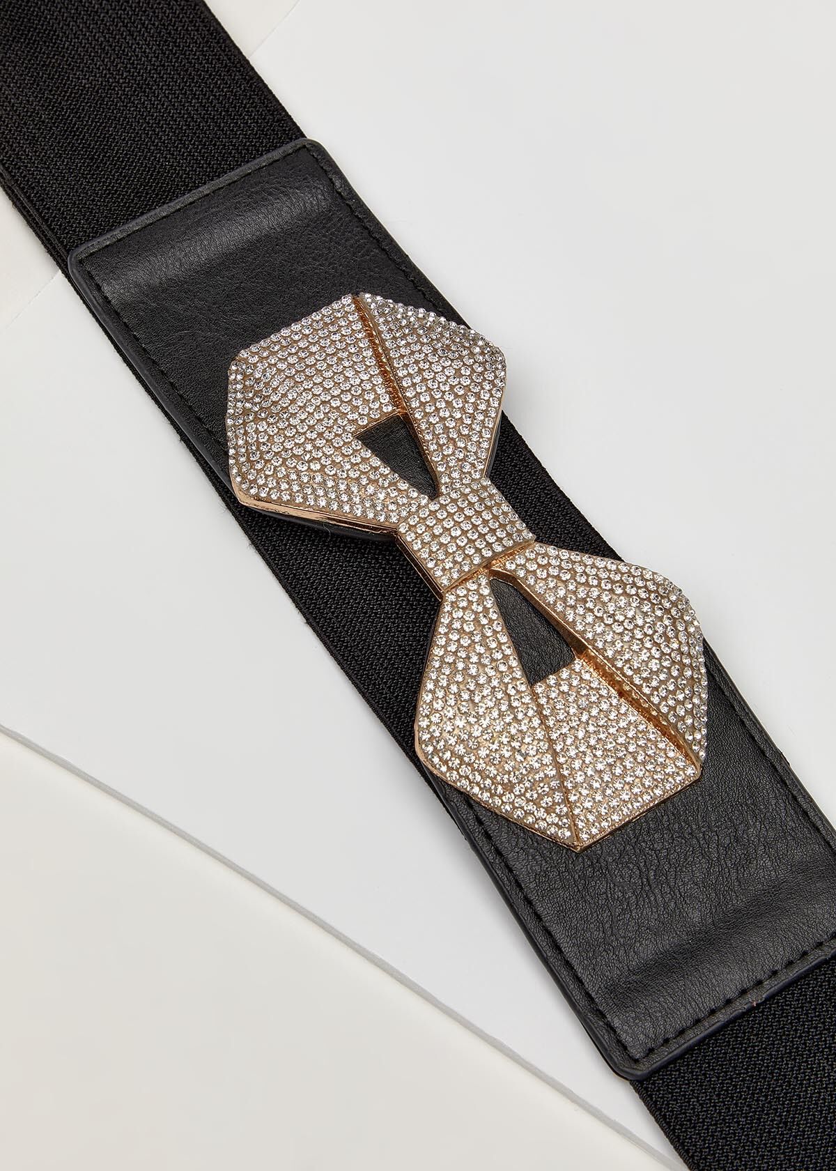 Shop Elastic Diamante Bow Belt 